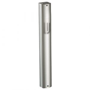 מזוזה אלומיניום 15 ס"מ בגוון כסף מט עם חורים "ש"