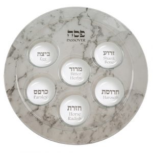 קערת פסח זכוכית מהודרת 40 ס"מ