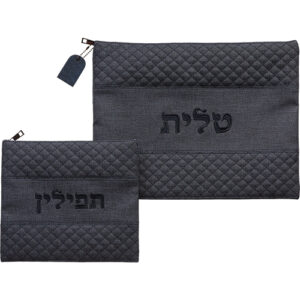 סט טלית תפילין דמוי עור מהודר 36*29 ס"מ