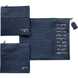 סט טלית תפילין רש"י-תם דמוי עור 34*40 ס"מ