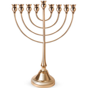 פריץ חנוכיה מתכת זהב 49סמ