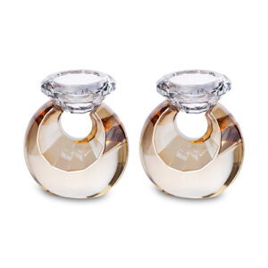 זוג פמוטי קריסטל מהודרים 10 ס"מ