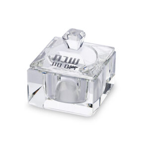 מלחייה קריסטל עם מכסה 4x6 ס"מ
