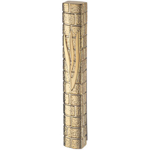 מזוזה "פולימר בטון" כותל ש בולטת ציפוי זהב 20 סמ