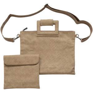 תיק מפואר לטלית תפילין דמוי עור אפור "יברכך" 38X33 ס"מ