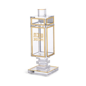 כלי לגפרורים אקריליק זהב כולל נייר לטש