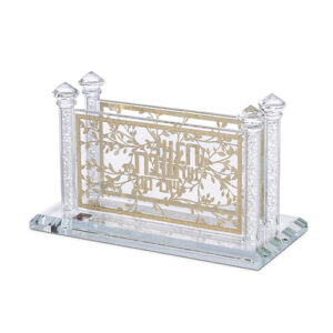מעמד לגפרורים קריסטל עם פלקטות 8X16 ס"מ