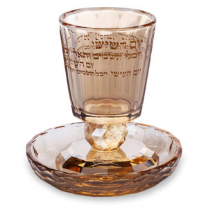 גביע קידוש קריסטל עם רגל 8 ס"מ