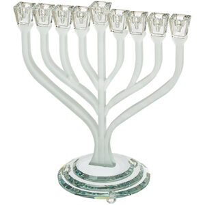 חנוכייה קריסטל מהודרת 31X28 ס"מ