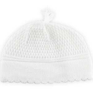 כיפה פריק לבן חלק 19.5 ס"מ