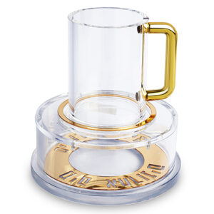 מים אחרונים מאקריליק שקוף עם זהב 14 ס"מ