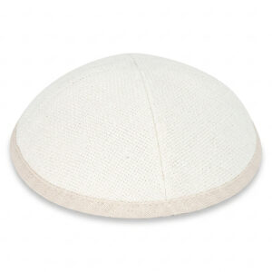 כיפה בד מהודרת 17 ס"מ - אפור