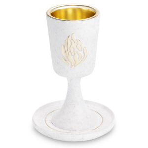 גביע קידוש מהודר מפולימר עם רגל ותחתית 15 ס"מ