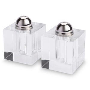 זוג מלחיות קריסטל שקוף 7x5 ס"מ