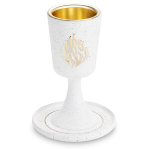 גביע קידוש מהודר מפולימר "האש שלי" עם רגל ותחתית 15 ס"מ