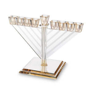 פריץ תת0609 חנוכייה קריסטל מהודרת 28X27 ס"מ - זהב