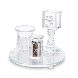 סט הבדלה מהודר מקריסטל 20 ס"מ