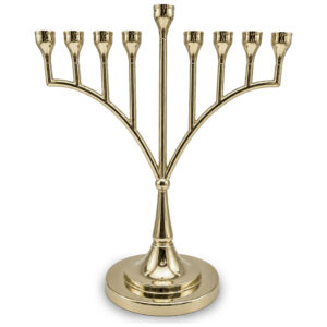 פריץ 609 חנוכייה מתכת ציפוי זהב 29X29 ס"מ